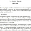 New Mandate Thursday